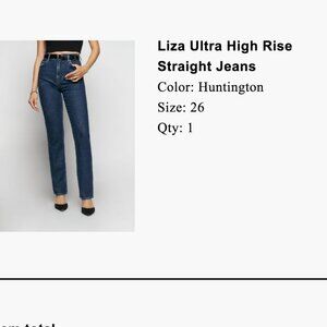 Reformation Jeans - Liza Ultra High Rise Straight Jeans